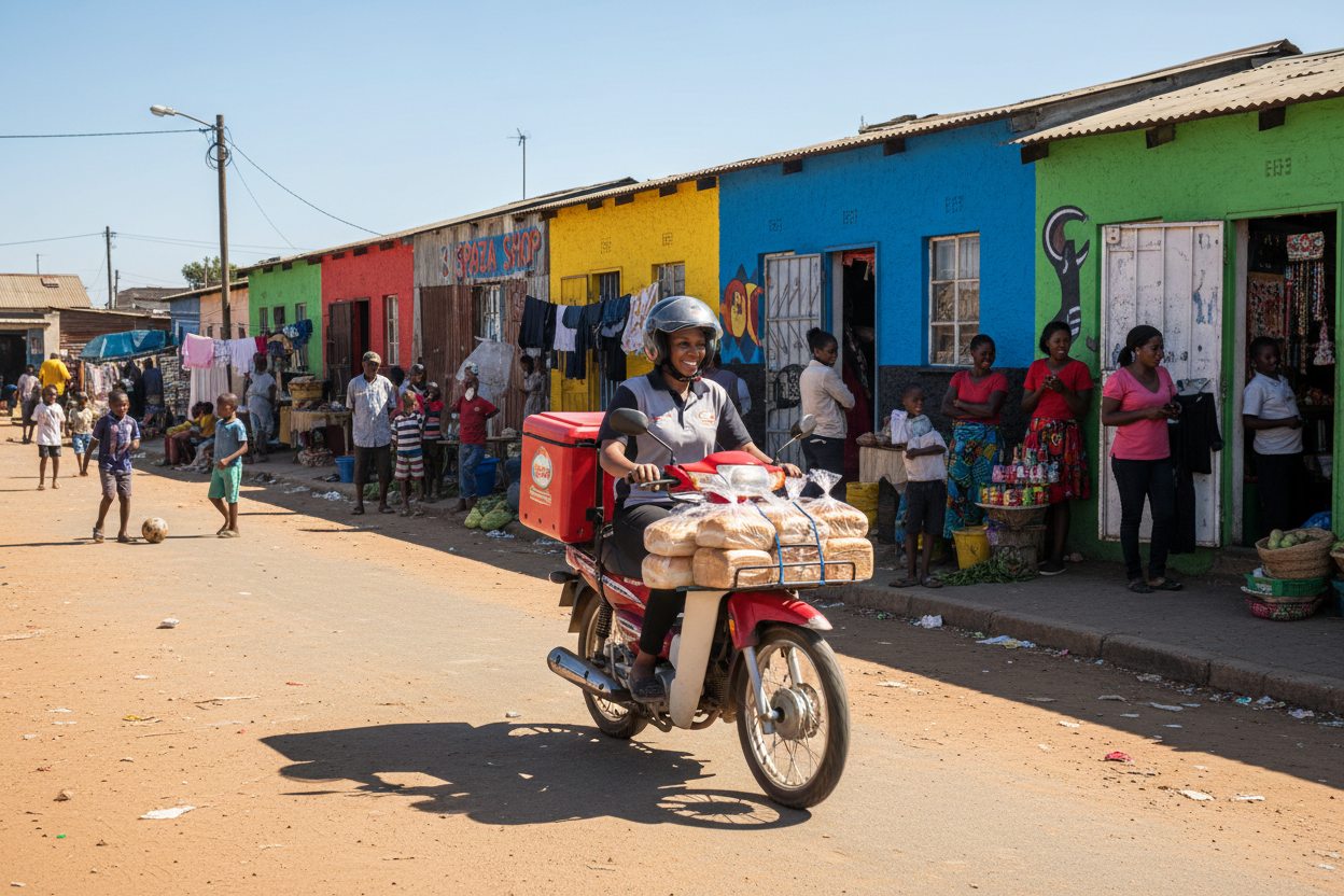 Scooter Delivery in South African Township